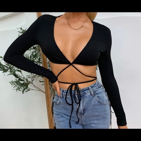 Long sleeve crop top - Picture 2 of 2